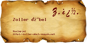 Zoller Ábel névjegykártya
