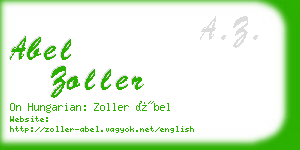 abel zoller business card